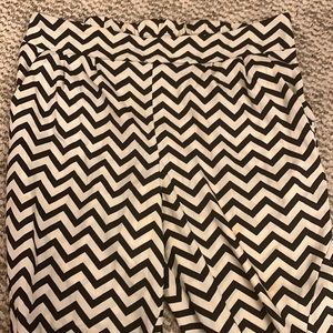 White and black pants